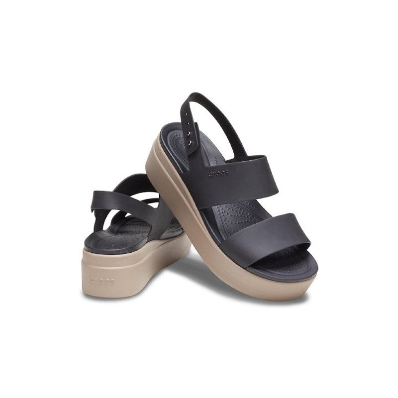 Crocs Womens Brooklyn Low Wedge Sandals Size 4 EU 33.5 Black NWT