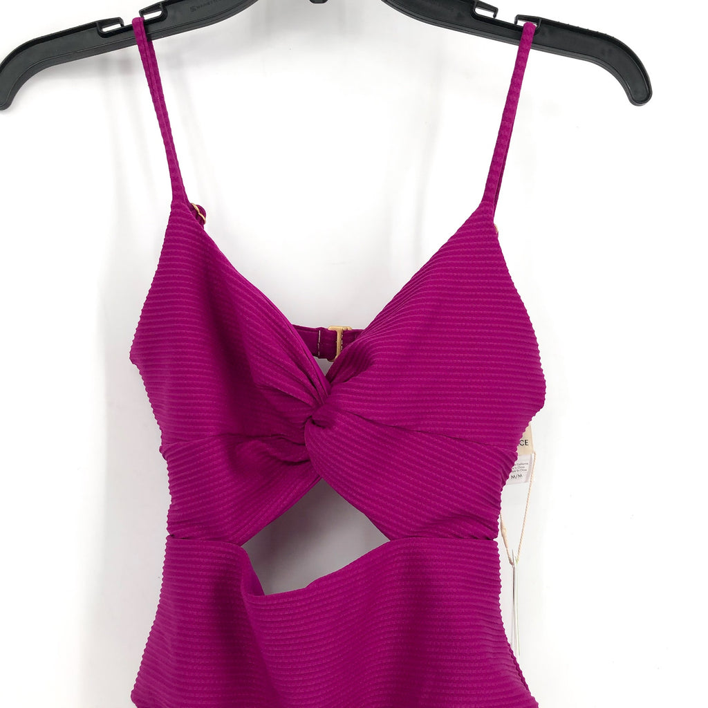 L*SPACE Women's Kyslee One Piece Swimsuit Medium Pink Berry Eco Chic Repreve NWT