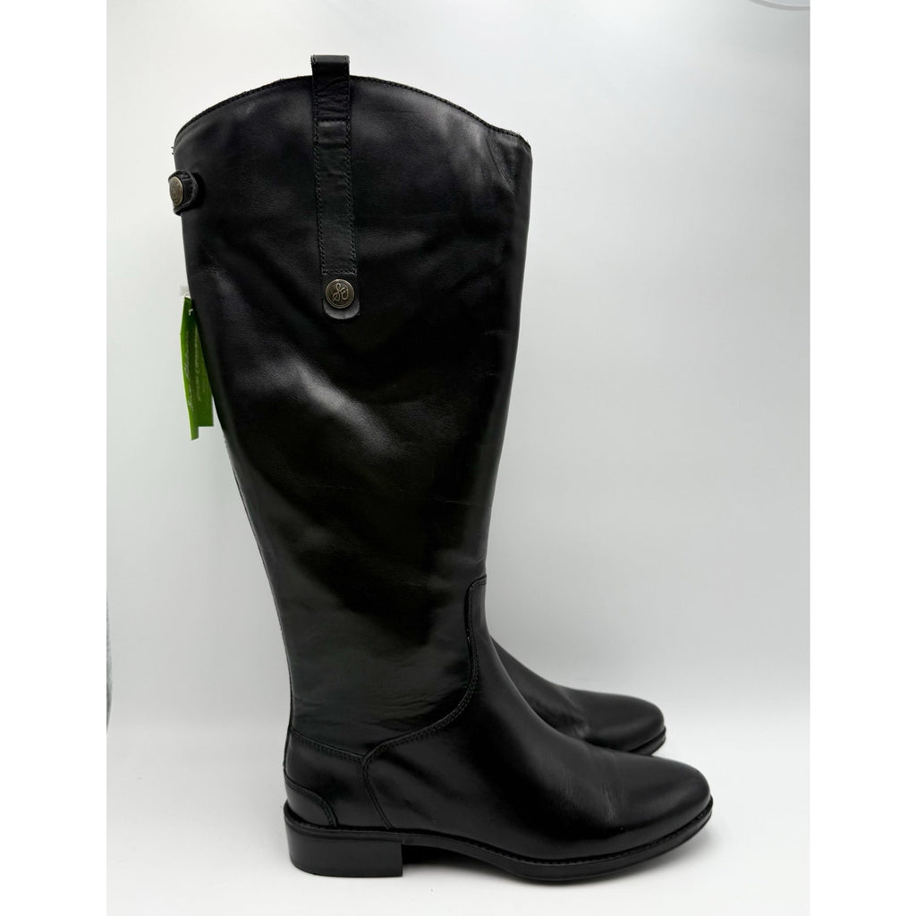 Sam Edelman Womens Penny Knee High Boots Size 8 M WIDE CALF Black Leather NWOB