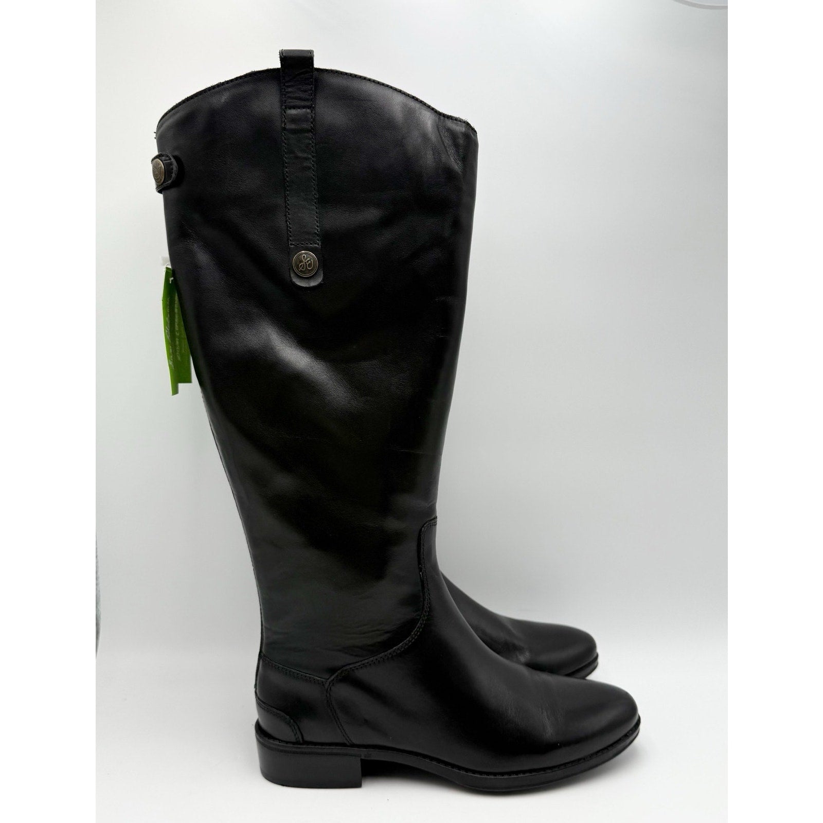 Sam Edelman Womens Penny Knee High Boots Size 8 M WIDE CALF Black Leather NWOB