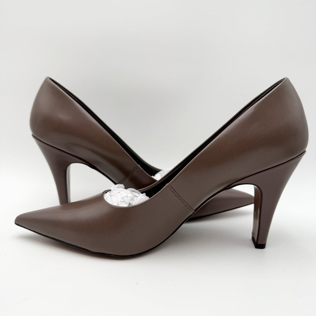 Franco Sarto Womens Sage Pumps Size 10 M EU 41 Truffle Brown Leather Heels NIB