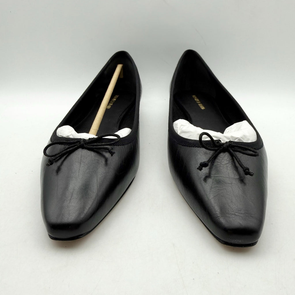 Veronica Beard Womens Catherine Ballet Flats US 9.5 M Black Leather NIB