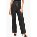 HALOGEN Women's Faux Straight Leather Pants Size 18W Rich Black High Rise NWT