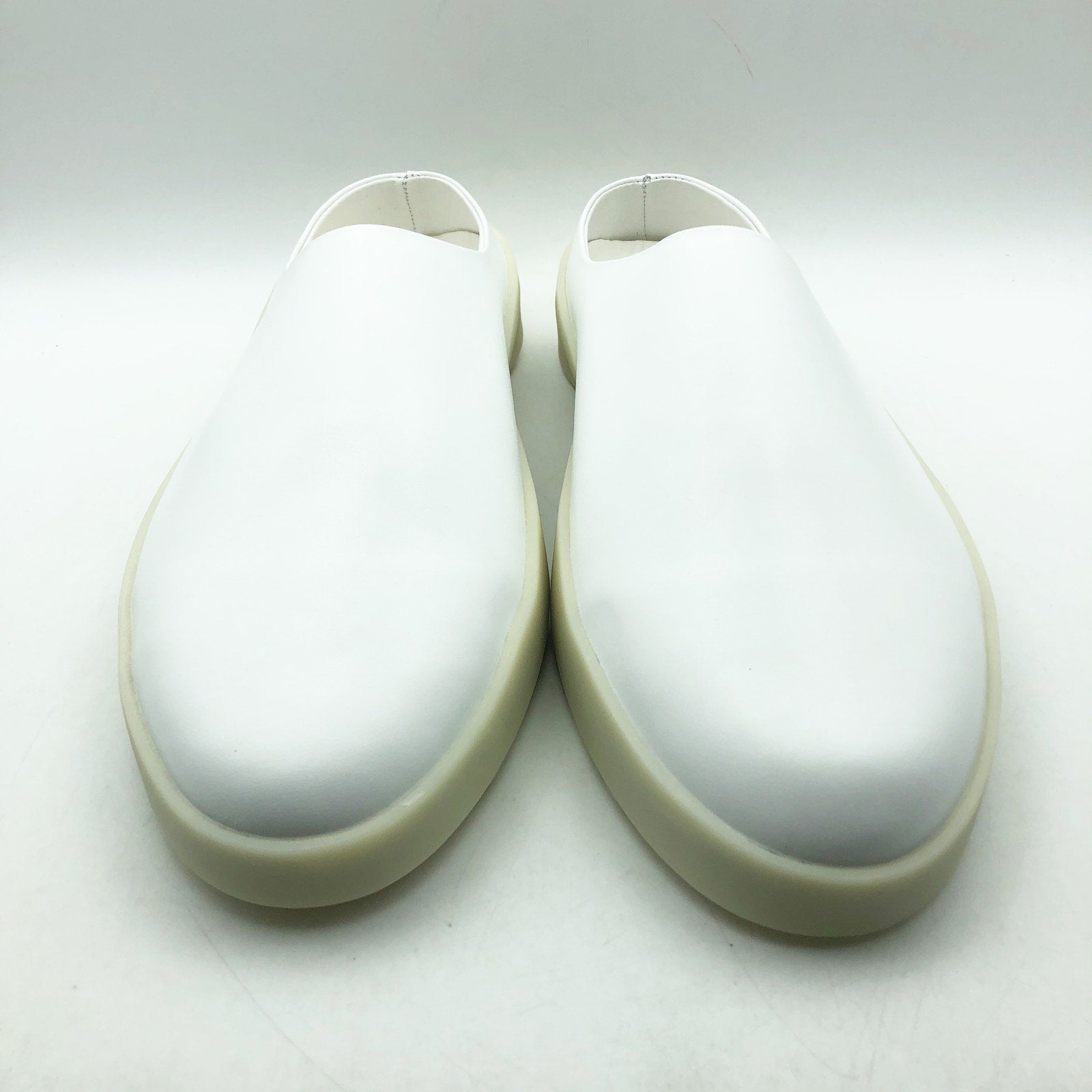 Wolf & Shepherd Cruise Mule Slip On Shoes Mens 12 EU 45 White Leather NIB