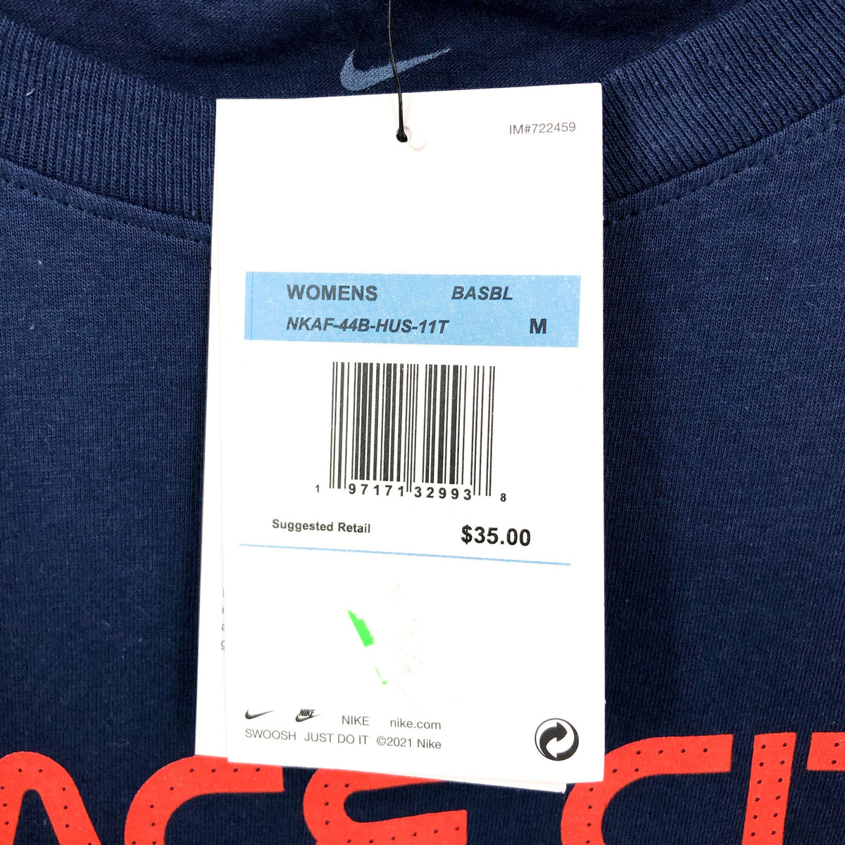 NIKE Womens Houston Astros City Connect T-Shirt Medium Blue Short Sleeve NWT