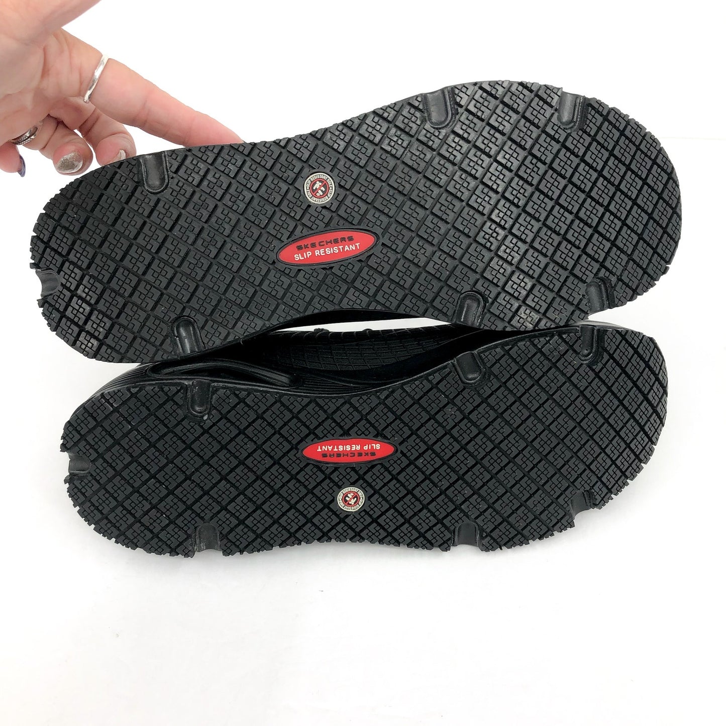 Skechers Work Womens Uno Deloney Shoes US 5.5 Black Comp Toe NMT SR EH NIB