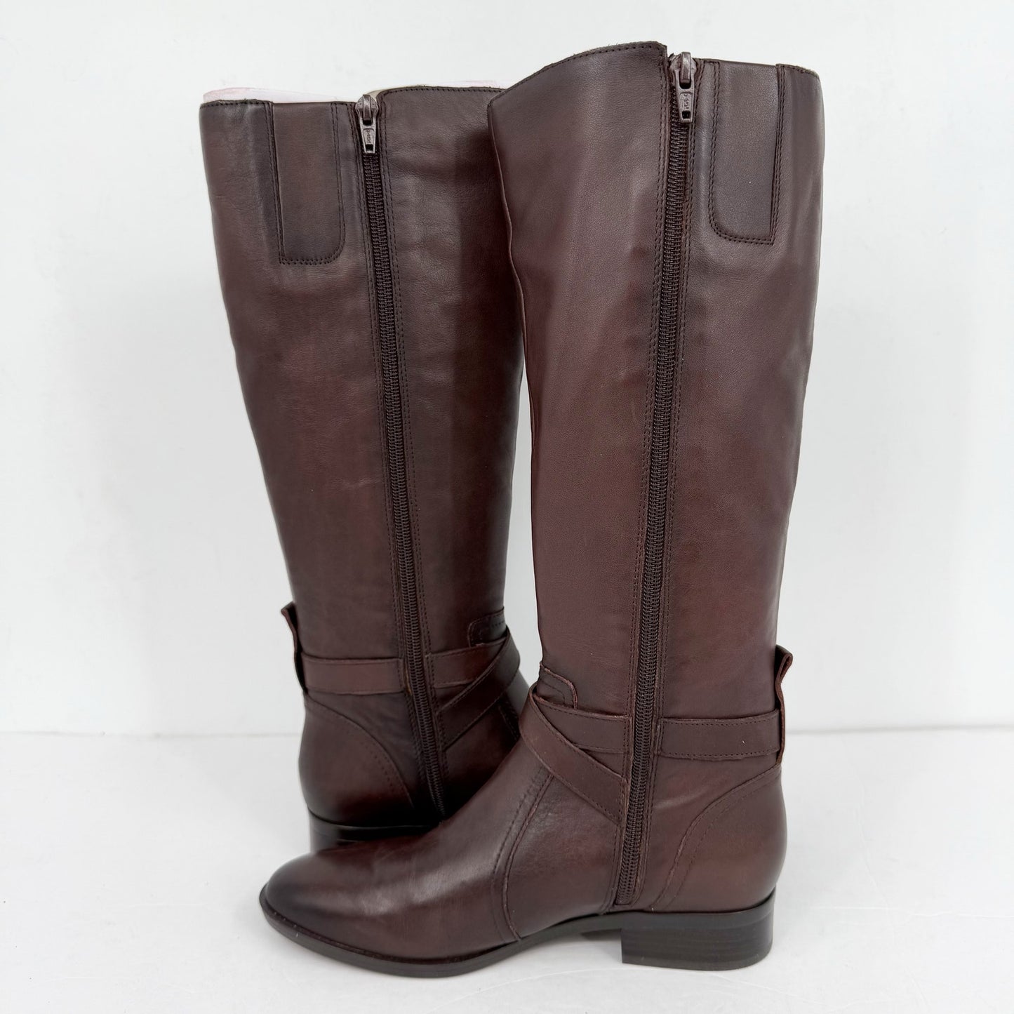 Naturalizer Womens Rena Knee High Boots US 8 M EU 38.5 Brown Leather NWOB