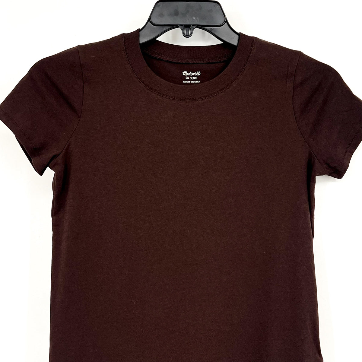 MADEWELL Women's Northside Vintage Tee XXS Brown Short Sleeve J8526 NWT