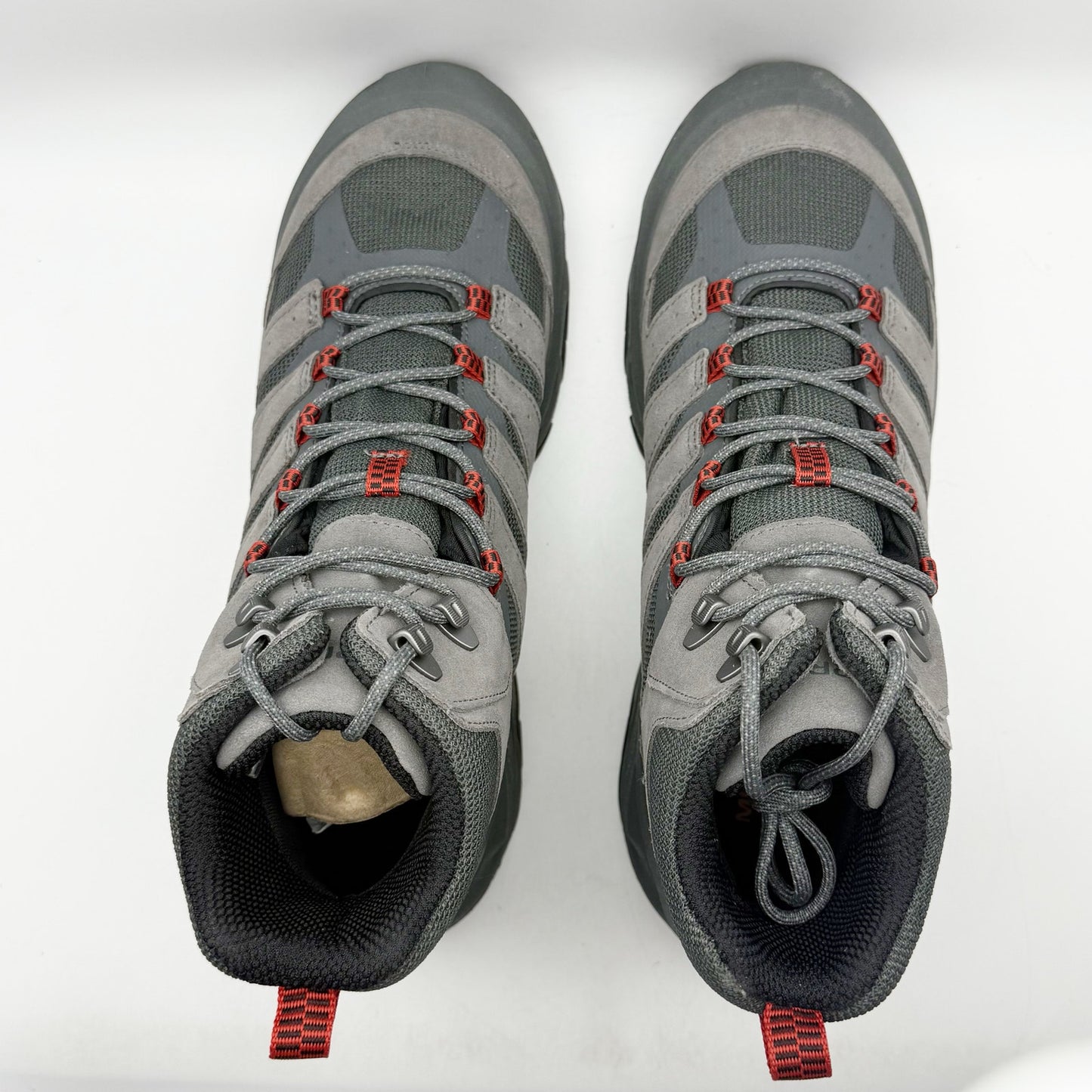 Merrell Mens Strongbound Mid Hiking Boots US 14 M Grey Charcoal Waterproof NIB