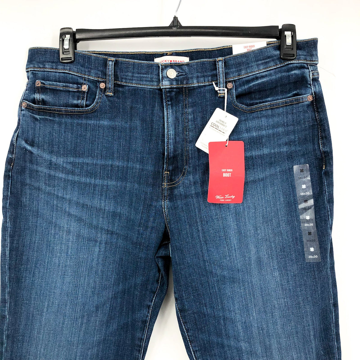 LUCKY BRAND Men's Easy Rider Bootcut Jeans 38x30 Blue Dawson Coolmax Stretch NWT