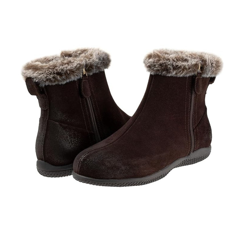SoftWalk Womens Helena Winter Ankle Boots US 10 WW Brown Suede NIB