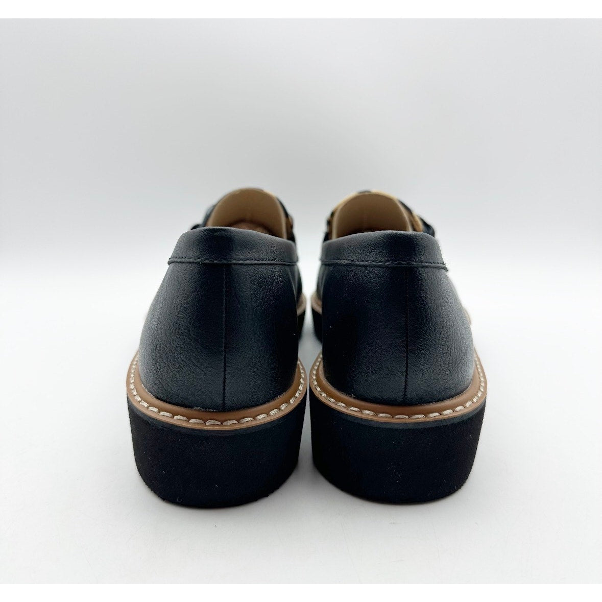 Naturalizer Womens Emmal Wedge Loafers Size 8.5 WIDE EU 38.5 Black Zebra NIB