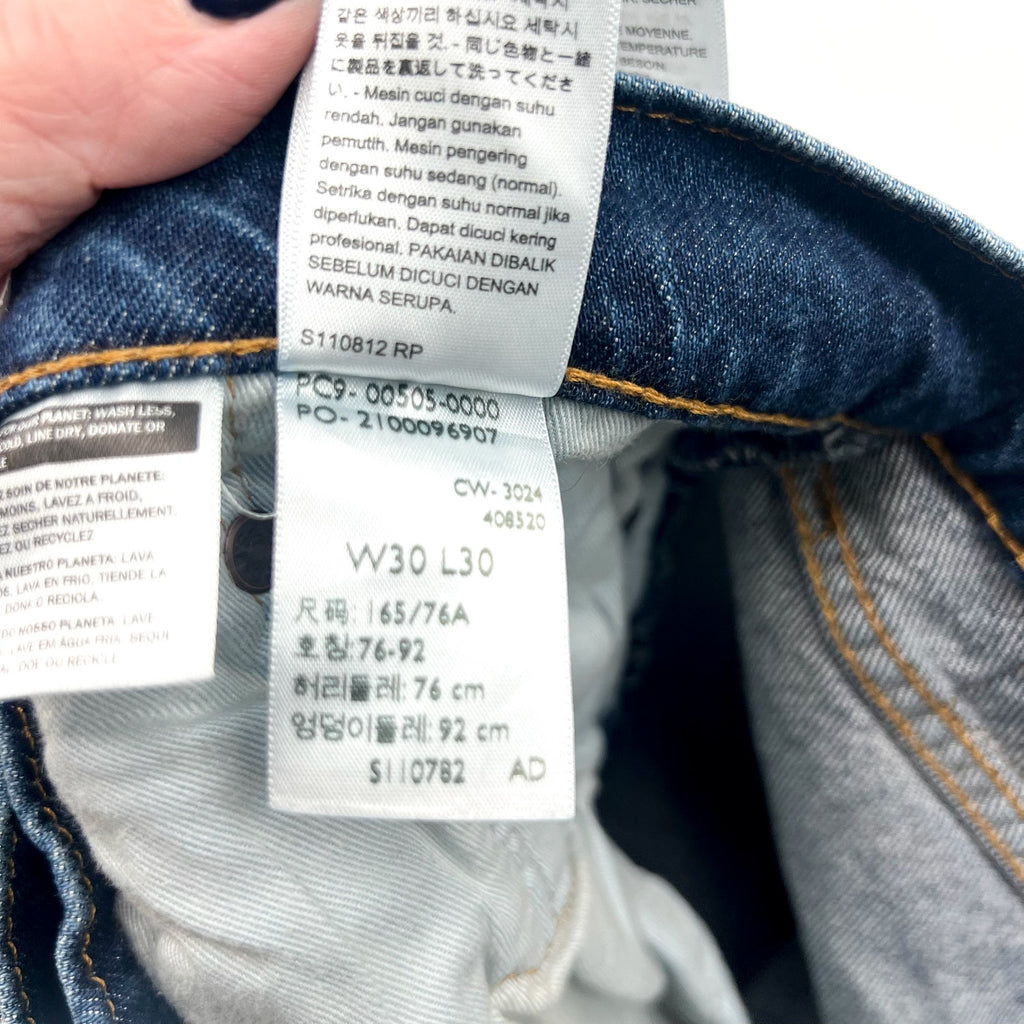 Levi's Men's 505 Regular Fit Jeans 30X30 Dark Blue Wash 00505-0000 NWT