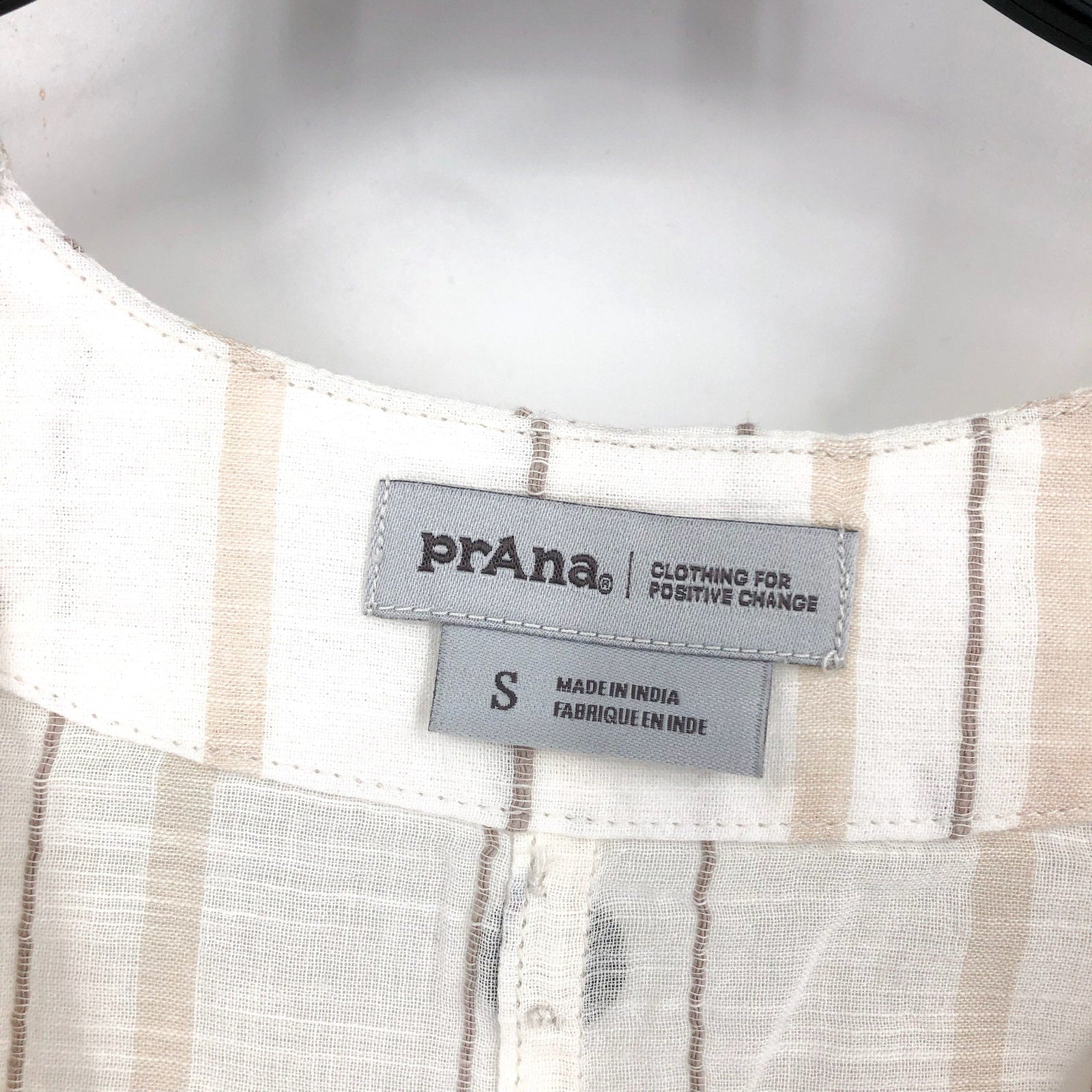 PRANA Women's Marina Bay Tunic Small White Swim Cover Up Short Sleeve NWT