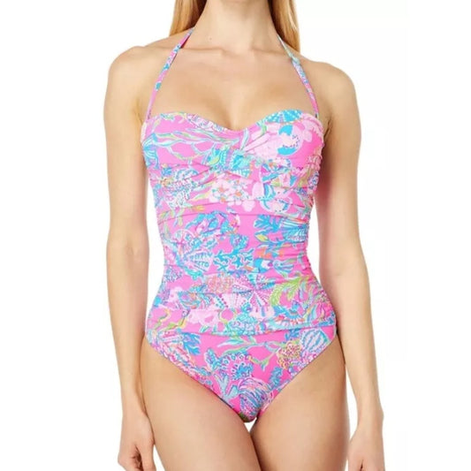 LILLY PULITZER Flamenco One Piece Pink Isle Shell Me Something Good Size 2