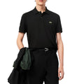 LACOSTE Men's Classic Fit Pique Polo Shirt Size 9 4XL Black Organic Cotton NWT