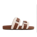Senso Womens Dalley Slide Sandals EU 41 US 11 M Brown Leather Shearling NWOB
