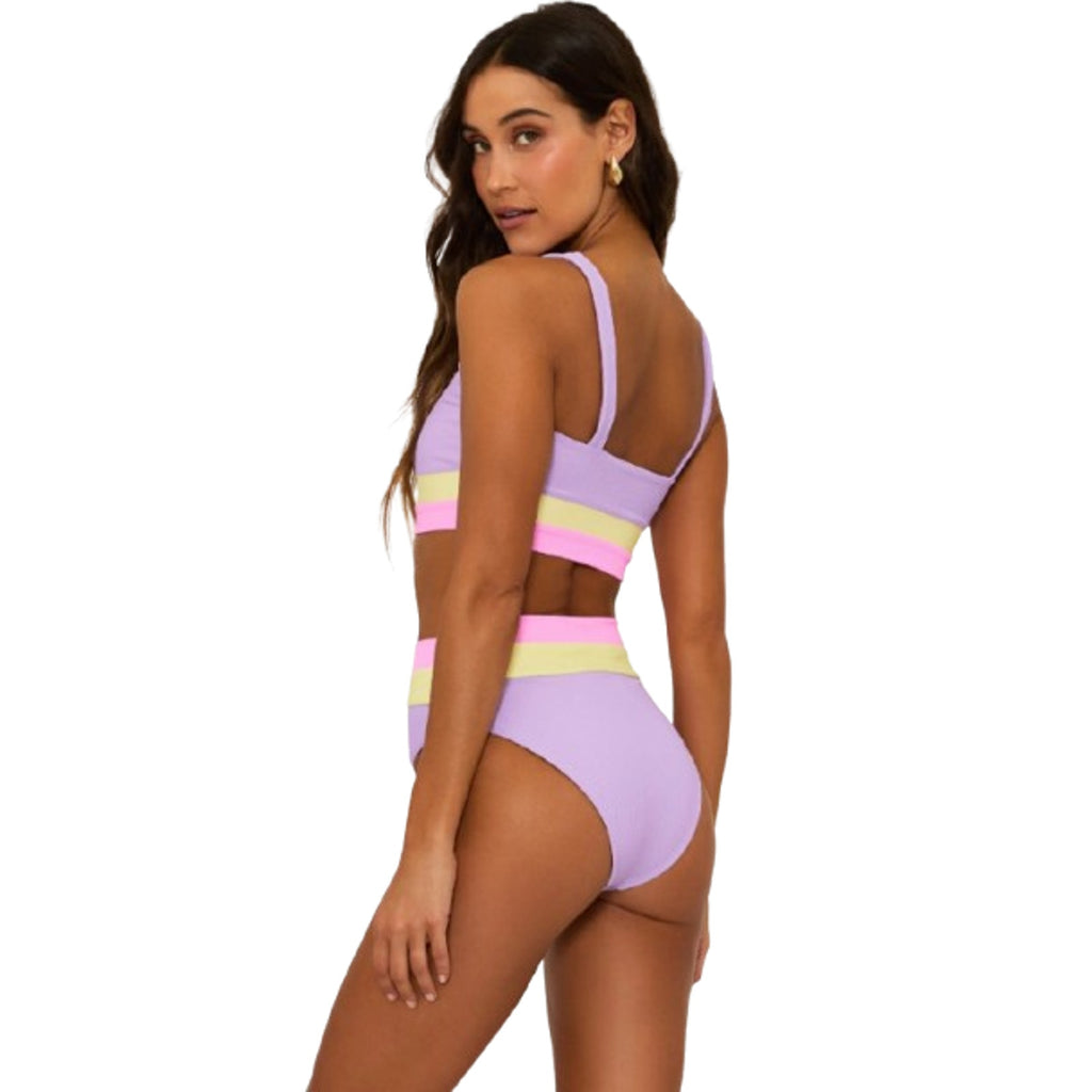 BEACH RIOT Heidi Bikini Bottom Medium Purple Sublime Spring High Waisted NWT