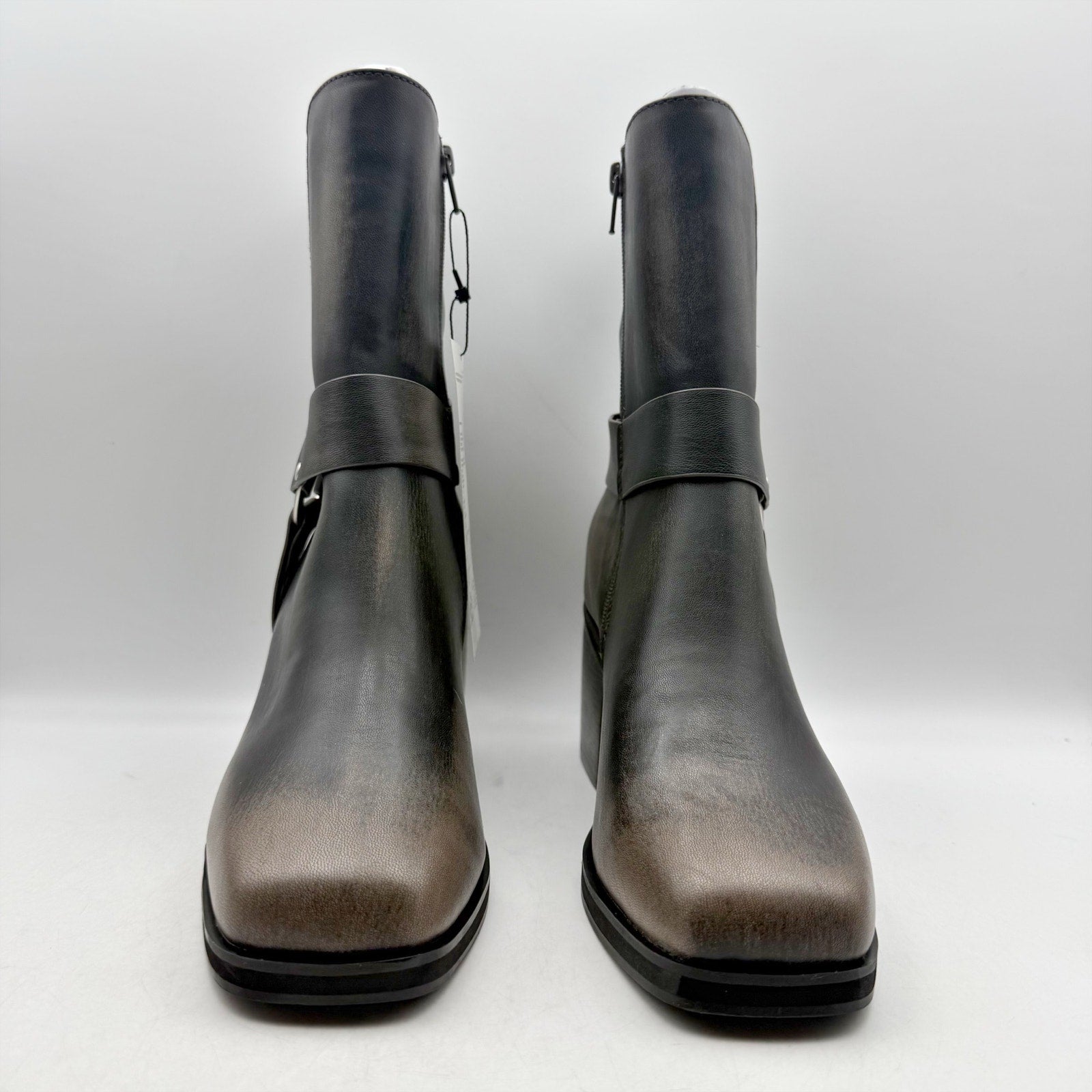 The Drop Womens Stevens Heeled Chelsea Boots US 7.5 Brown Distressed Cognac NWT