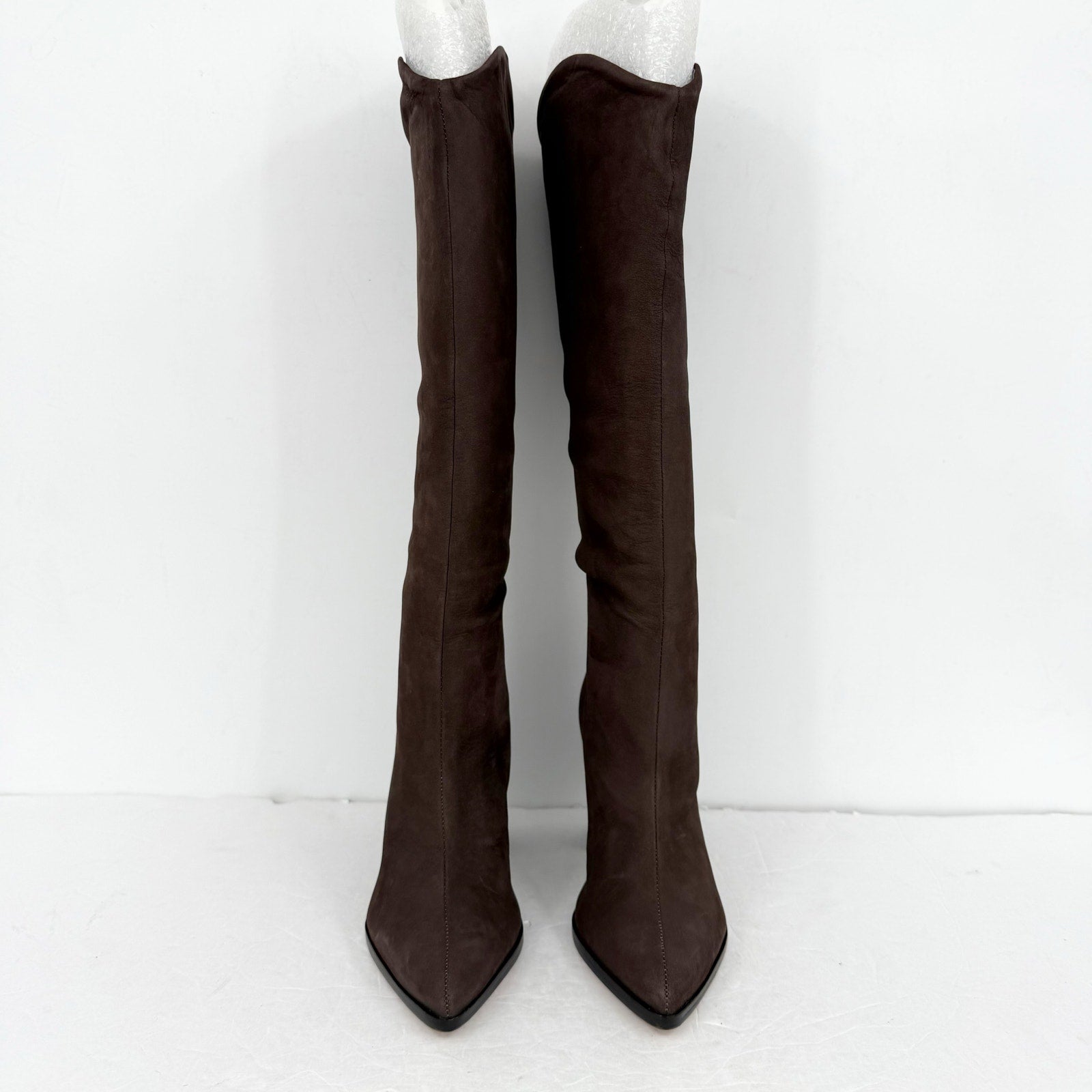 Schutz Women Maryana Knee High Heel Boots SIZE 5.5 M Brown Suede NIB