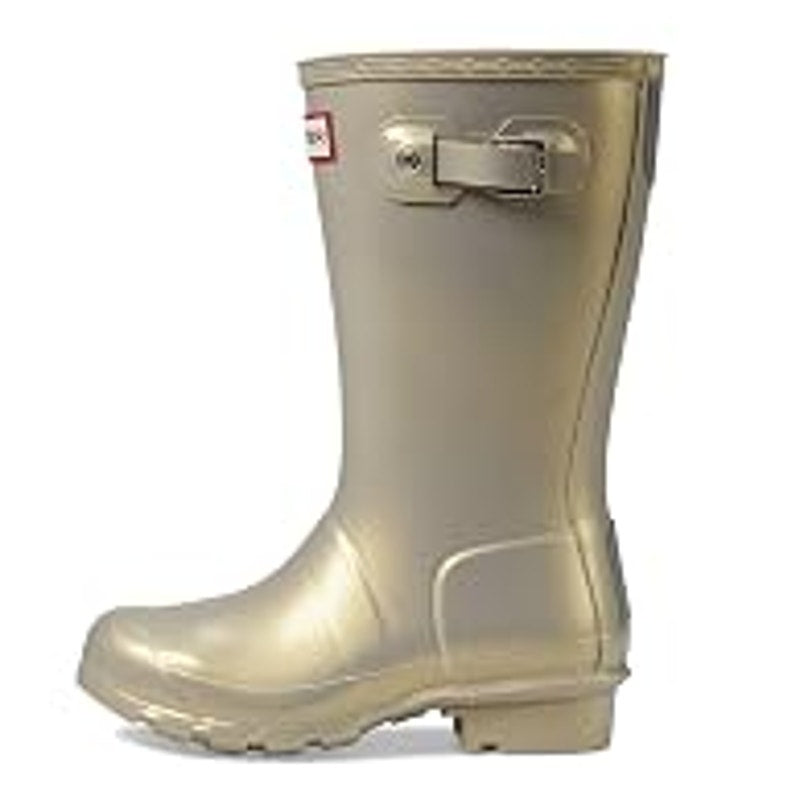 Hunter Girls Original Nebula Rain Boots Size 6 EU 37 Pale Gold Waterproof NWOB