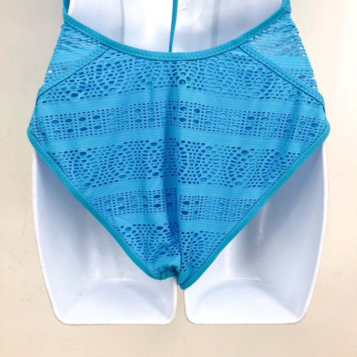 BECCA SWIM Women's Color Play Plunge One Piece Swimsuit XS US 2-4 Blue Seas NWT