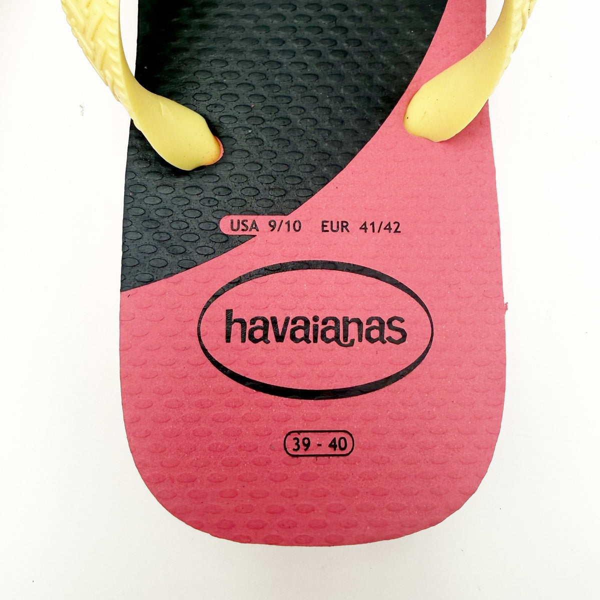 Havaianas Womens Top Vibes Flip Flops US 9-10 EU 39-40 Pink Tropical NWOB