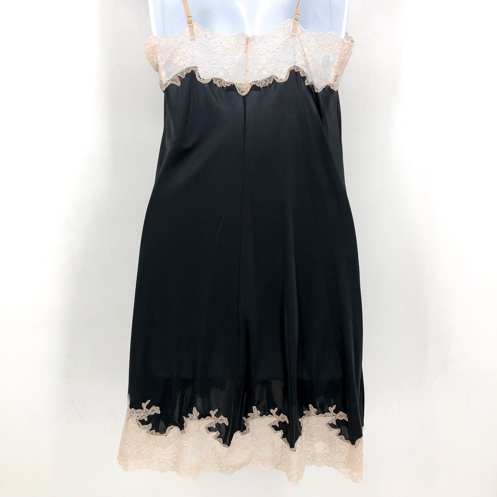 NATORI Women's Enchant Lace Trim Chemise Small Black Cafe Sleeveless NWT
