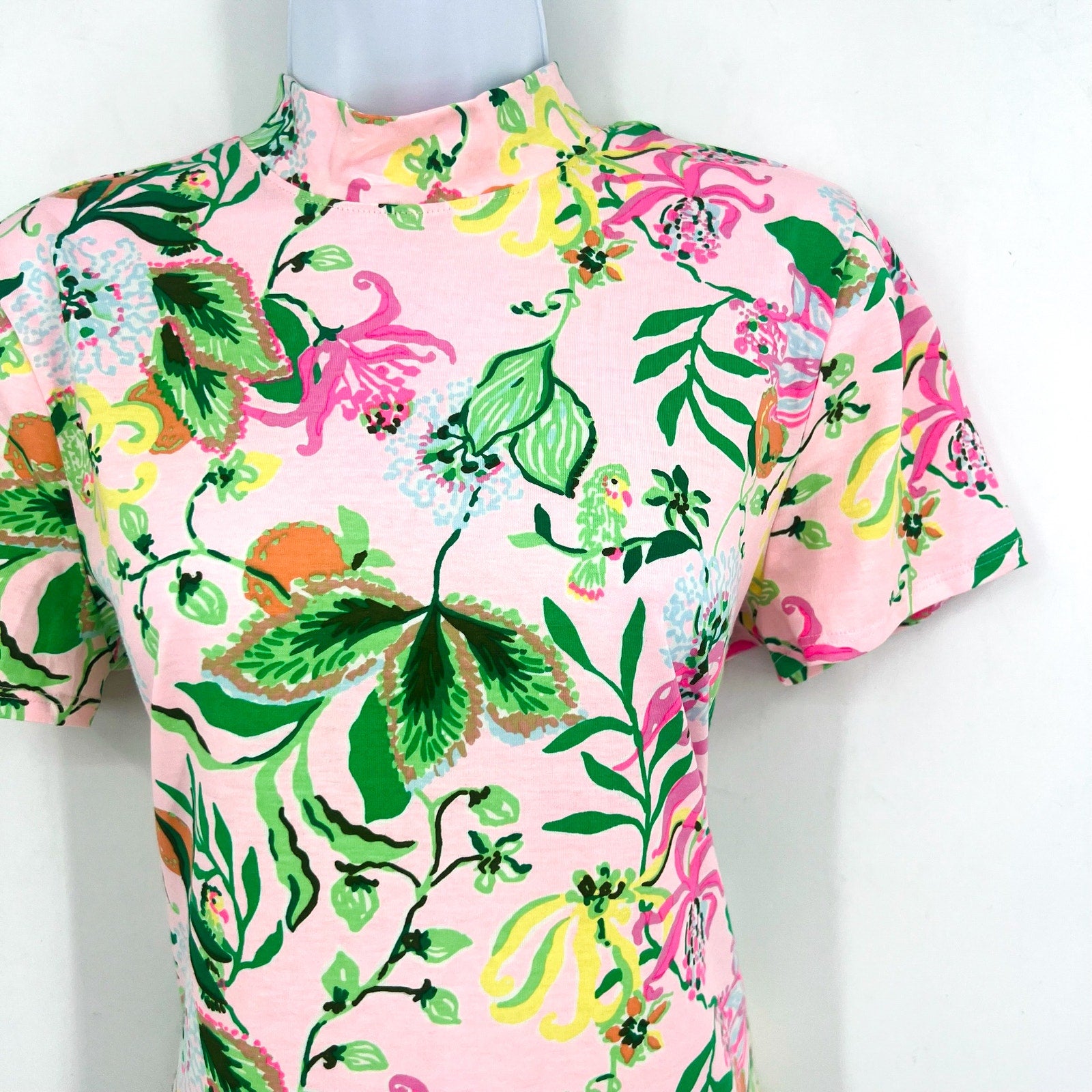 LILLY PULITZER Halle Short Sleeve Dress Medium Via Amore Spritzer Tropical NWOT