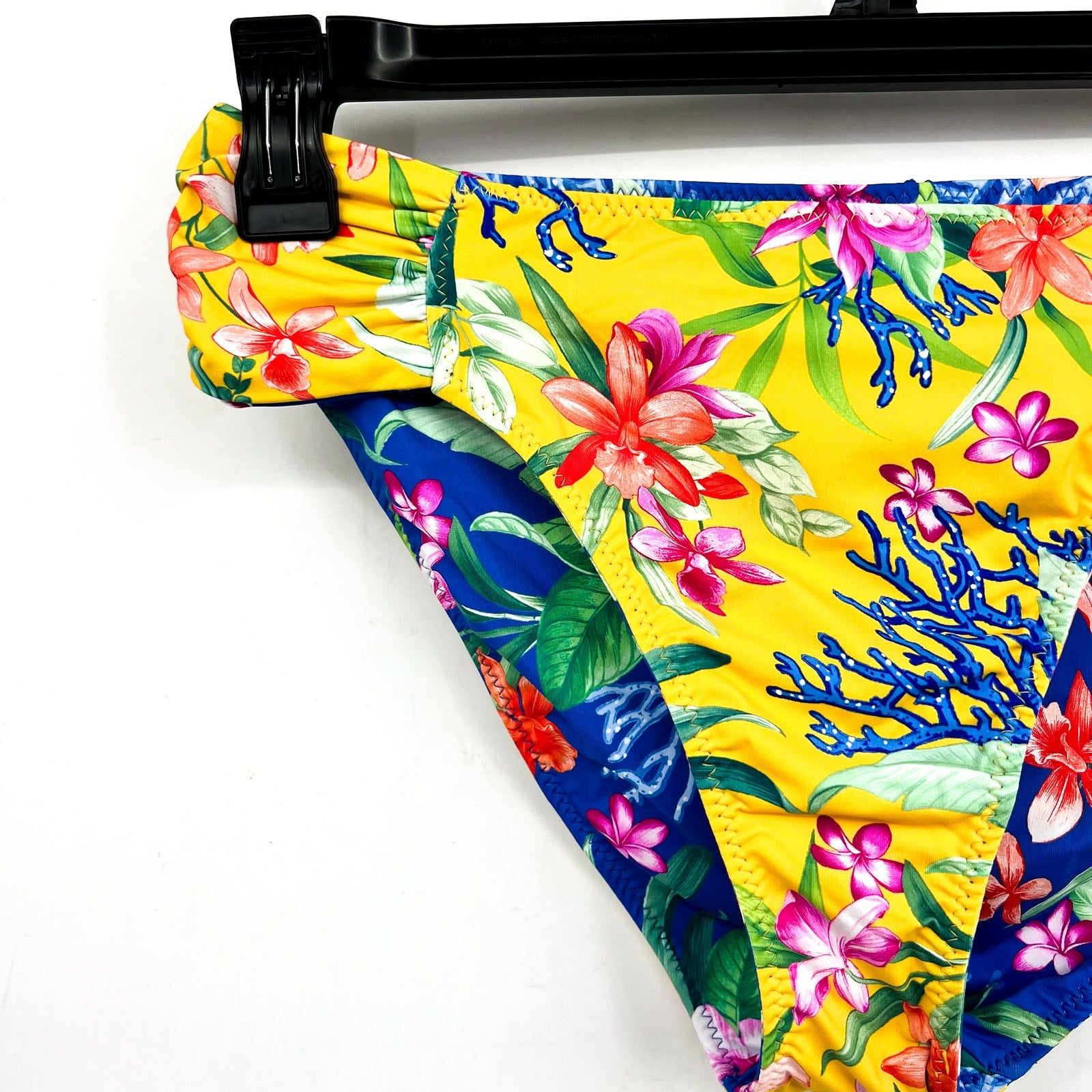 TOMMY BAHAMA Isola Vita Reversible Hipster Bikini Bottom XL Blue Yellow NWT