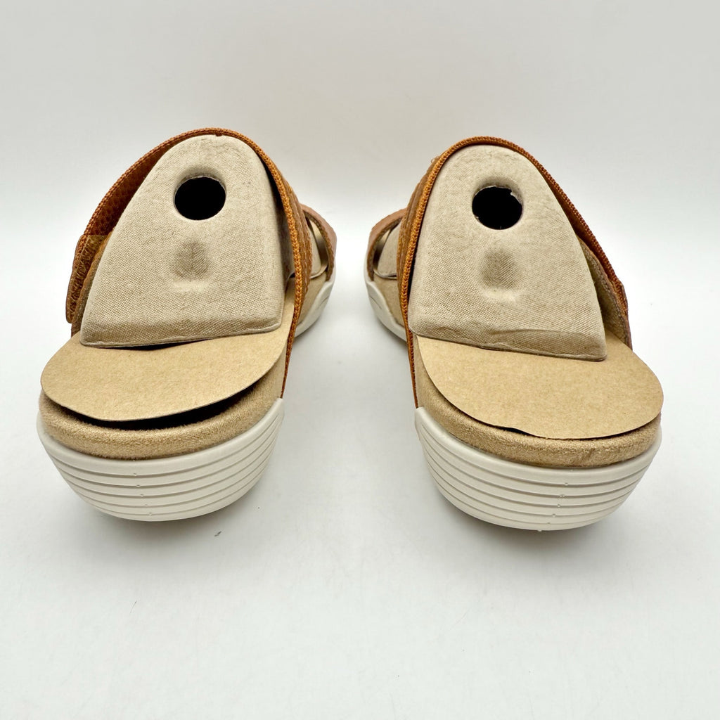 Halsa Footwear Womens Desiree Sandals Size 6 M EU 36 Tan Leather Slides NIB
