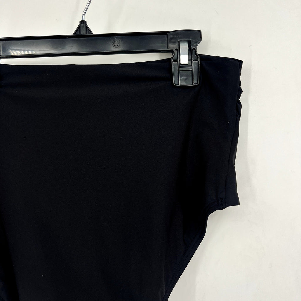 SUNSETS Women's Capri Fold-Over High Waist Bikini Bottom Small Black NWT
