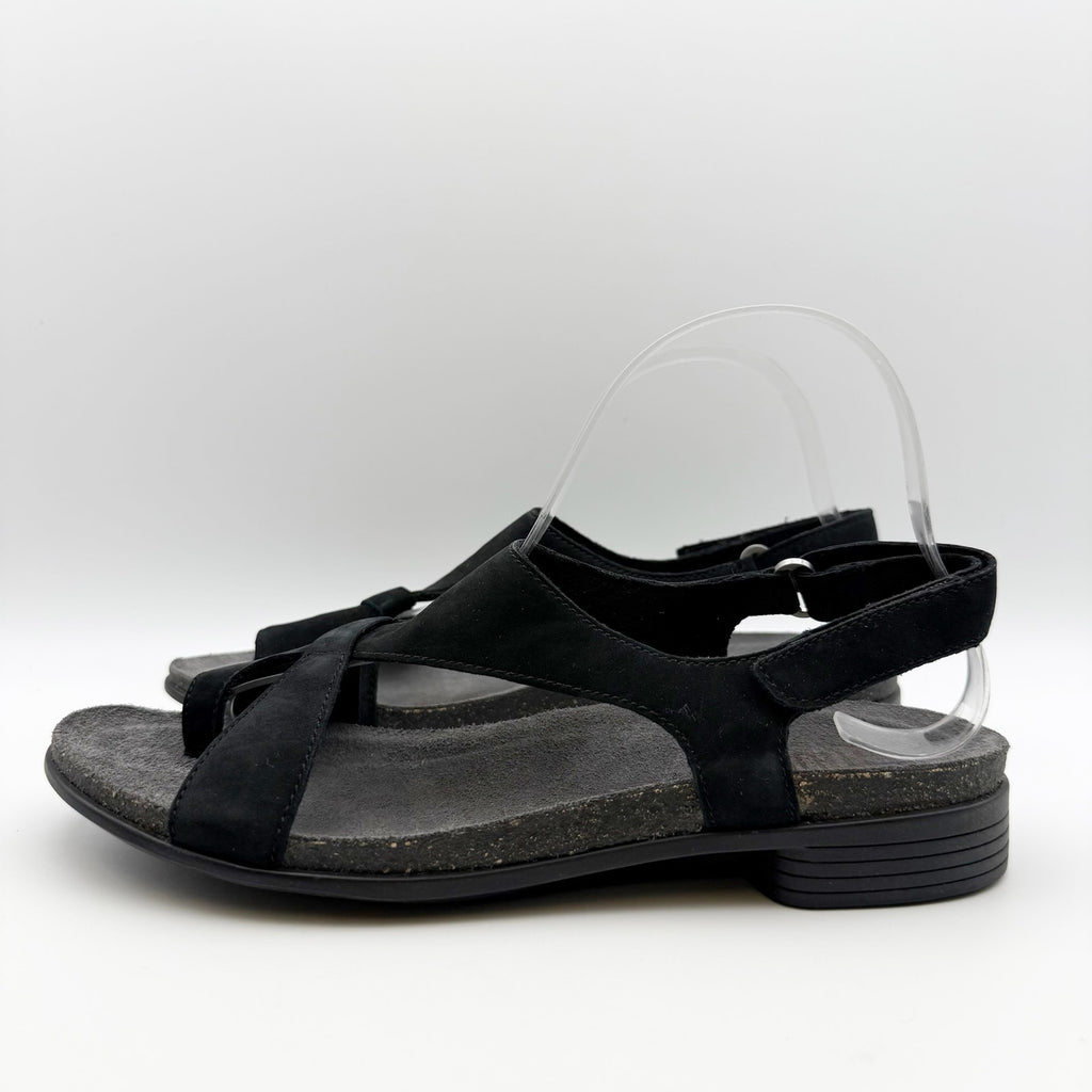 Munro Womens Meghan Asymmetric Slingback Sandal US 9 Super Slim Black NWOB