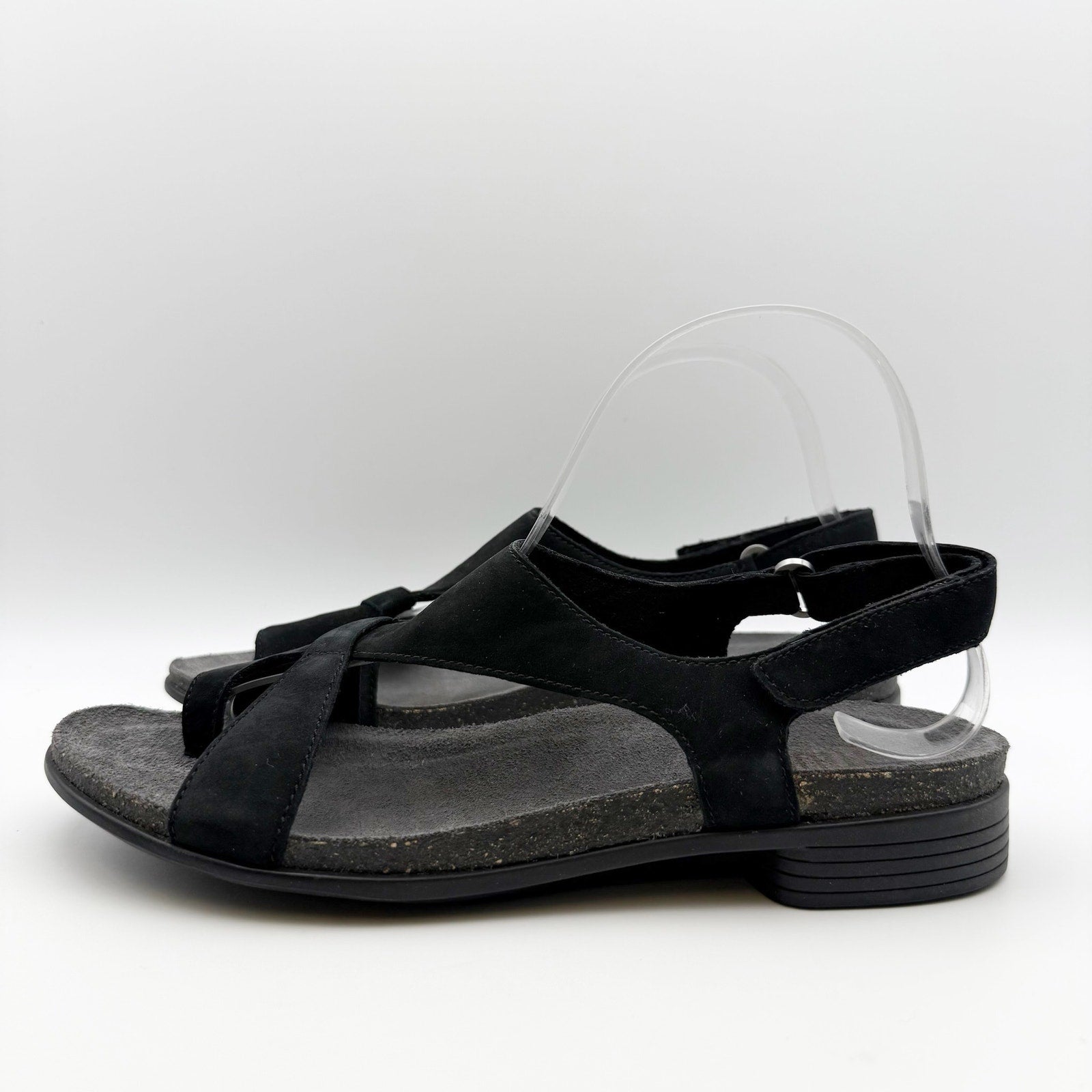 Munro Womens Meghan Asymmetric Slingback Sandal US 9 Super Slim Black NWOB