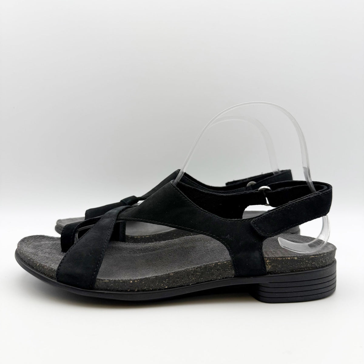 Munro Womens Meghan Asymmetric Slingback Sandals Size 9 SS Super Slim Black NWOB