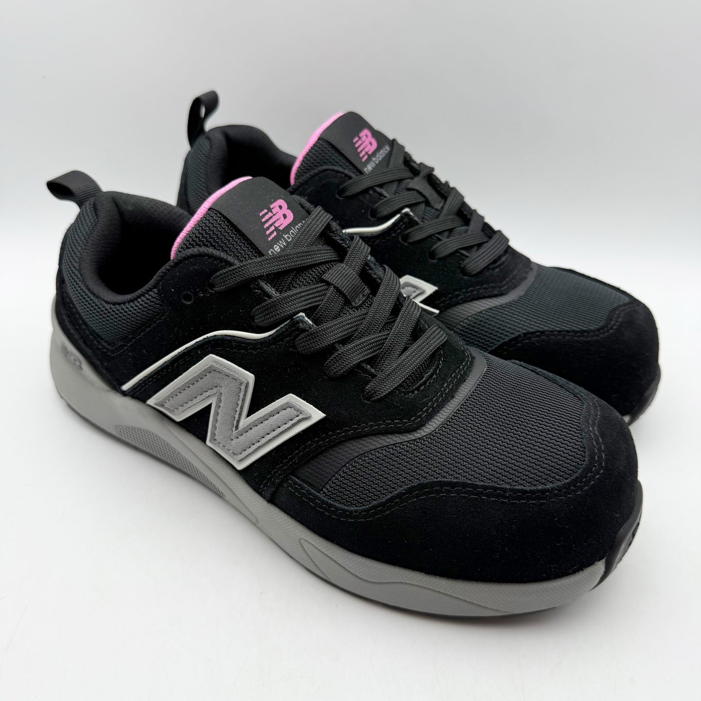 New Balance Womens Elite Lite Work Sneakers US 9.5 Wide Black Pink CT SR NIB