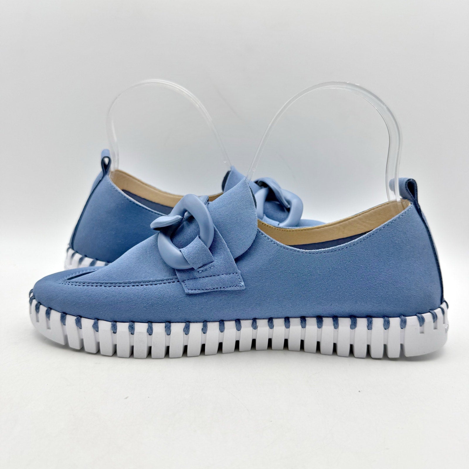 ILSE JACOBSEN Womens Tulip Loafers EU 36 US 6 Blue Slip On NWOB