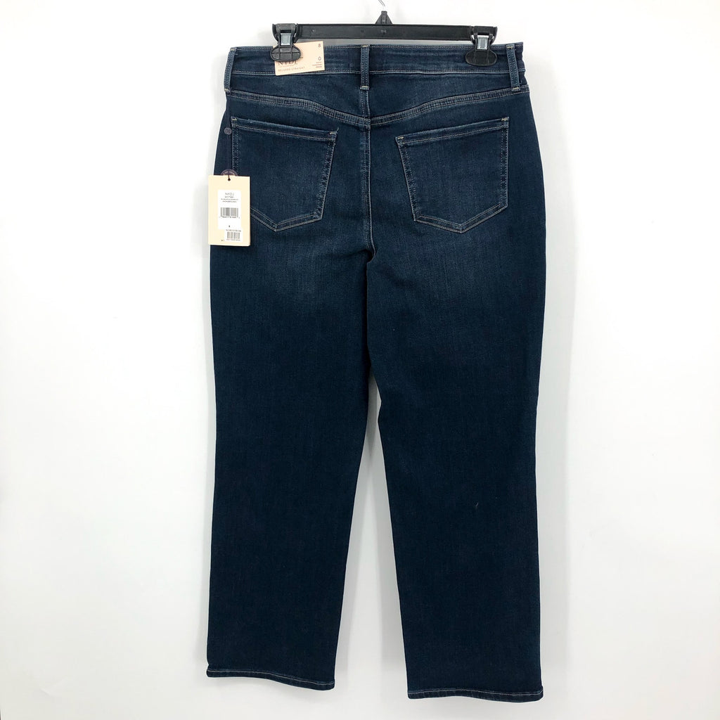 NYDJ Womens Straight Ankle Jeans Size 8 Blue Wonderland Relaxed NWT