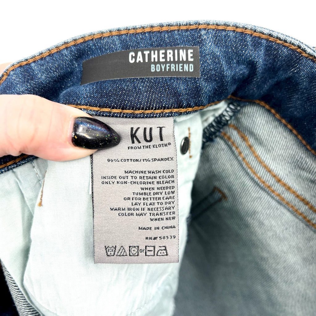 Kut from the Kloth Womens Catherine Boyfriend Jeans Size 8 Blue Medium Wash NWT