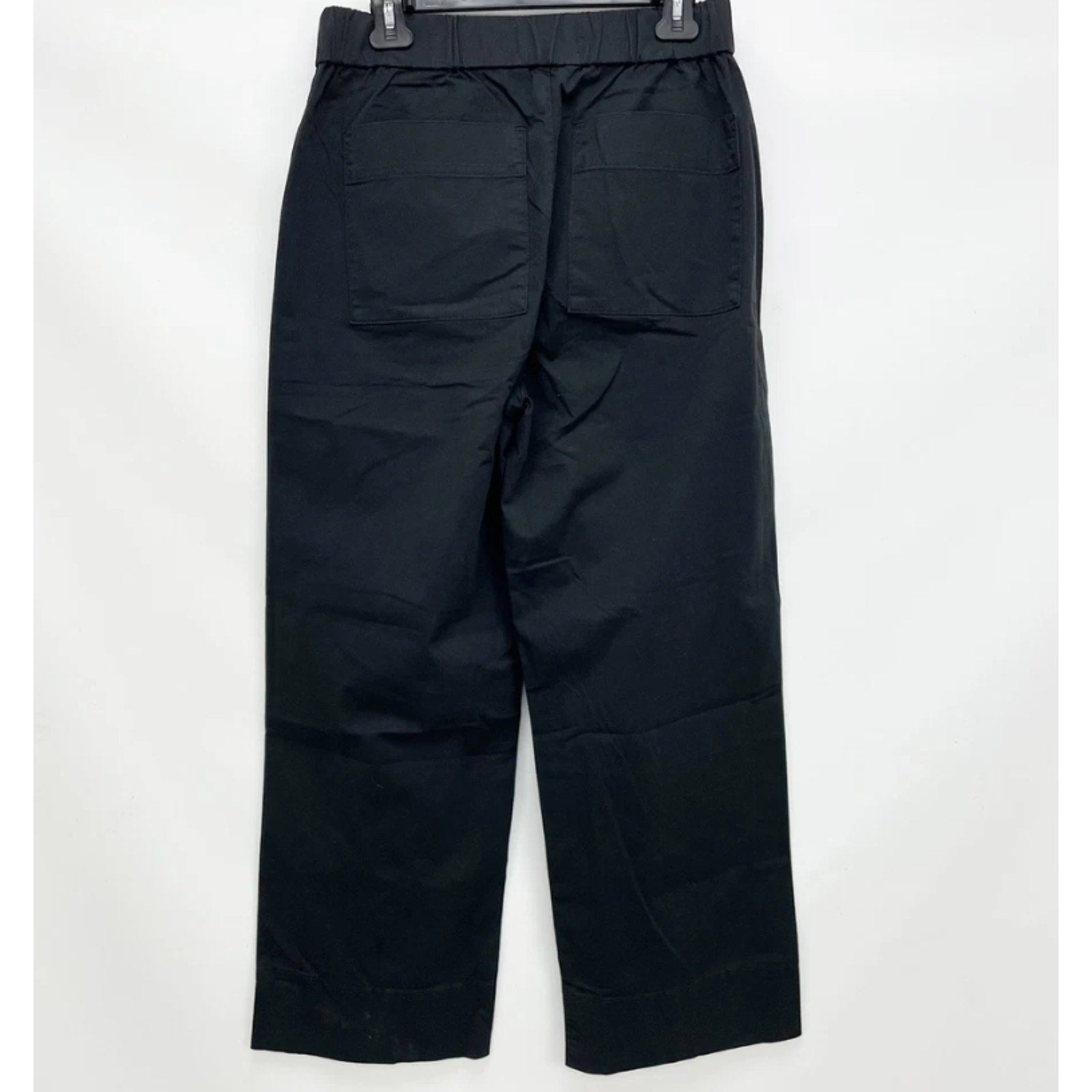 EVERLANE Womens The Easy Pants Medium Black Straight Leg Chino Twill Stretch NWT