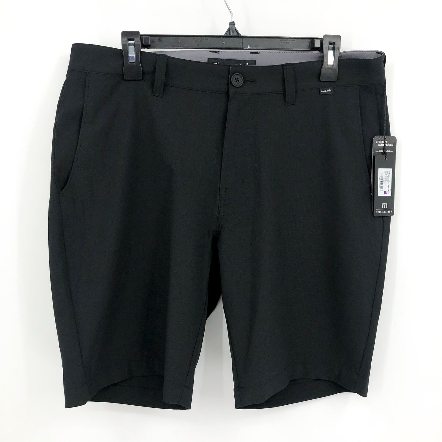 TRAVIS MATHEW Men's Starnes 9" Chino Shorts Size 34 Black Heater Series NWT