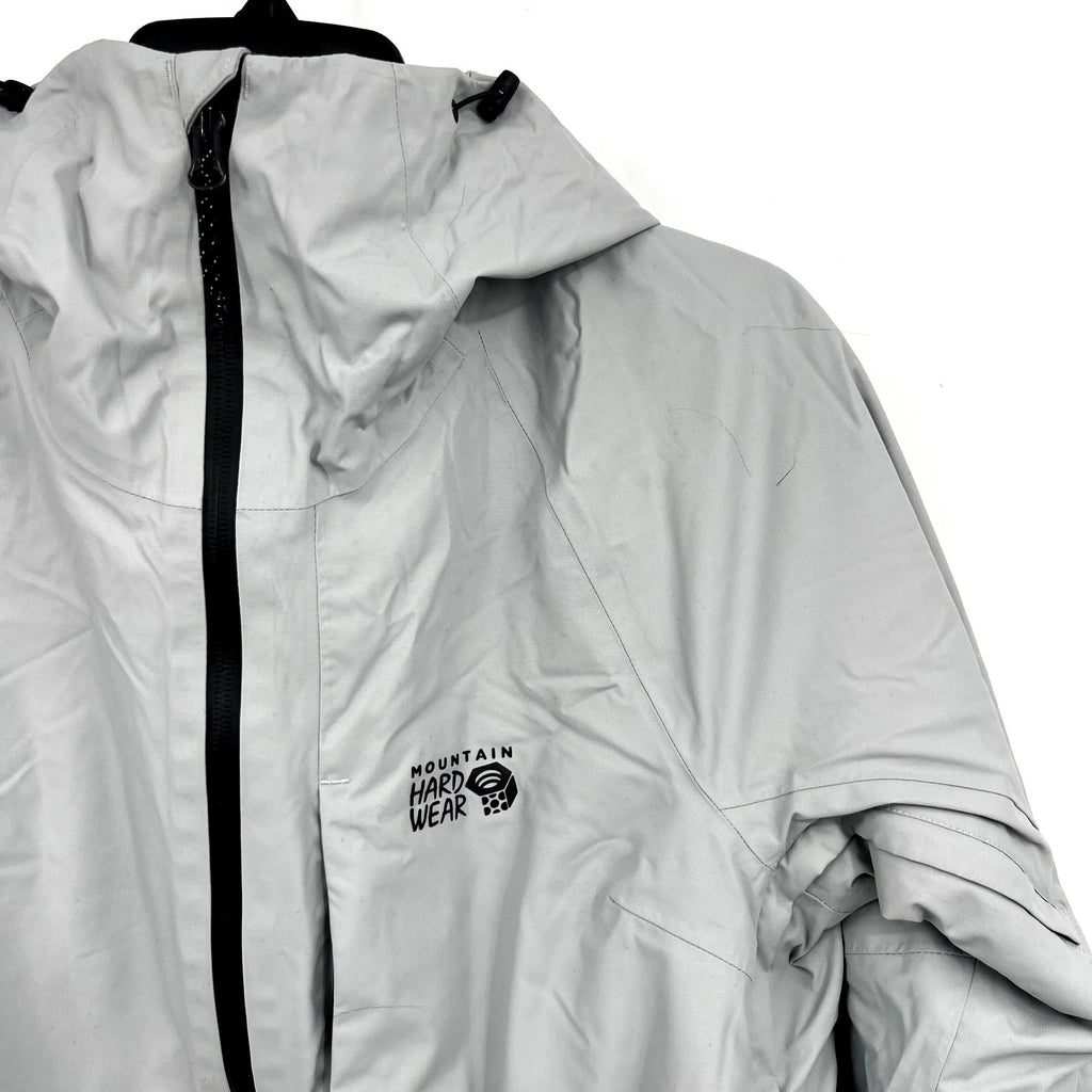 Mountain Hardware Womens Firefall 2 Winter Jacket Small Grey Zip Hood NWOT