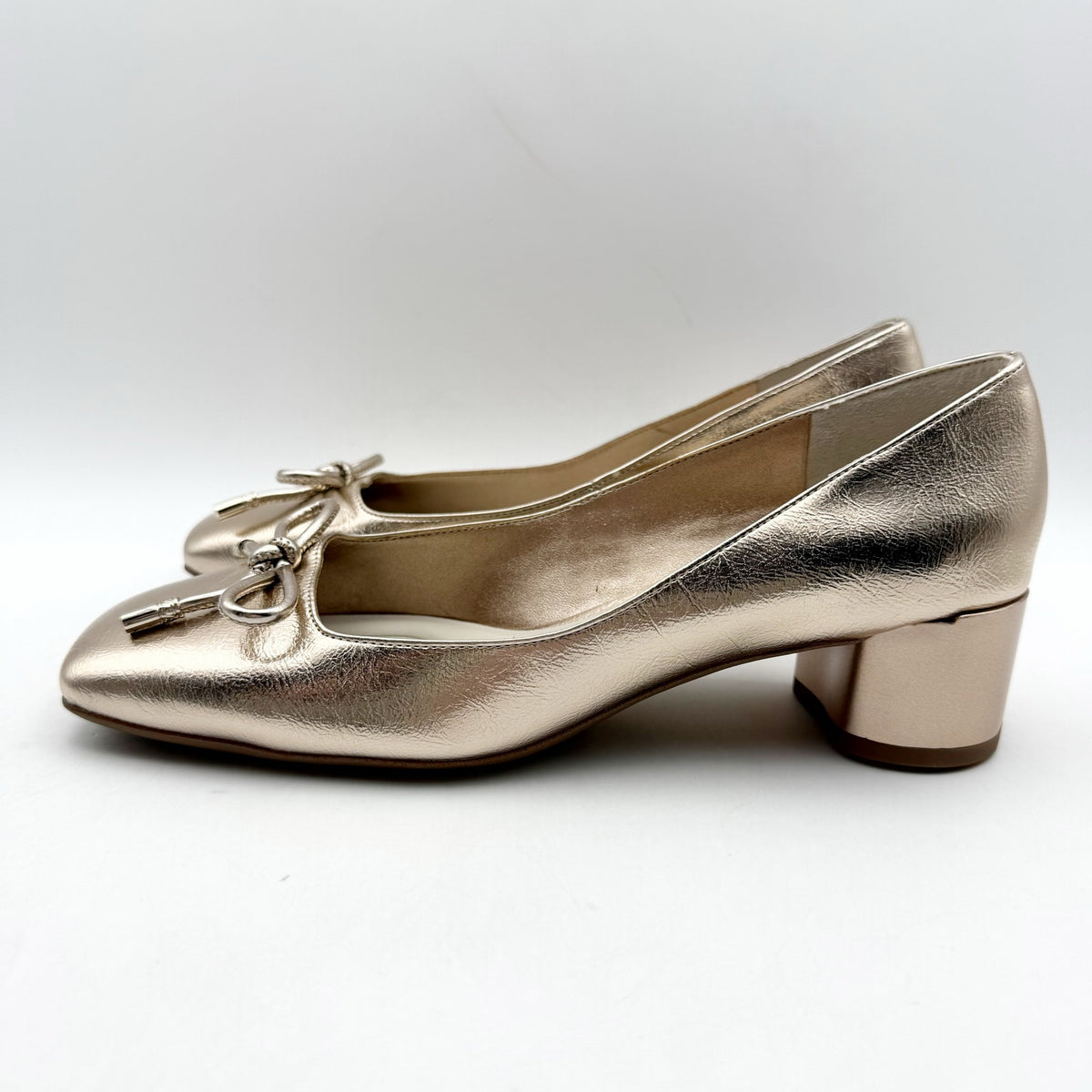 Franco Sarto Womens Natalia Pumps Size 6.5 M EU 36.5 Rose Gold Leather NIB