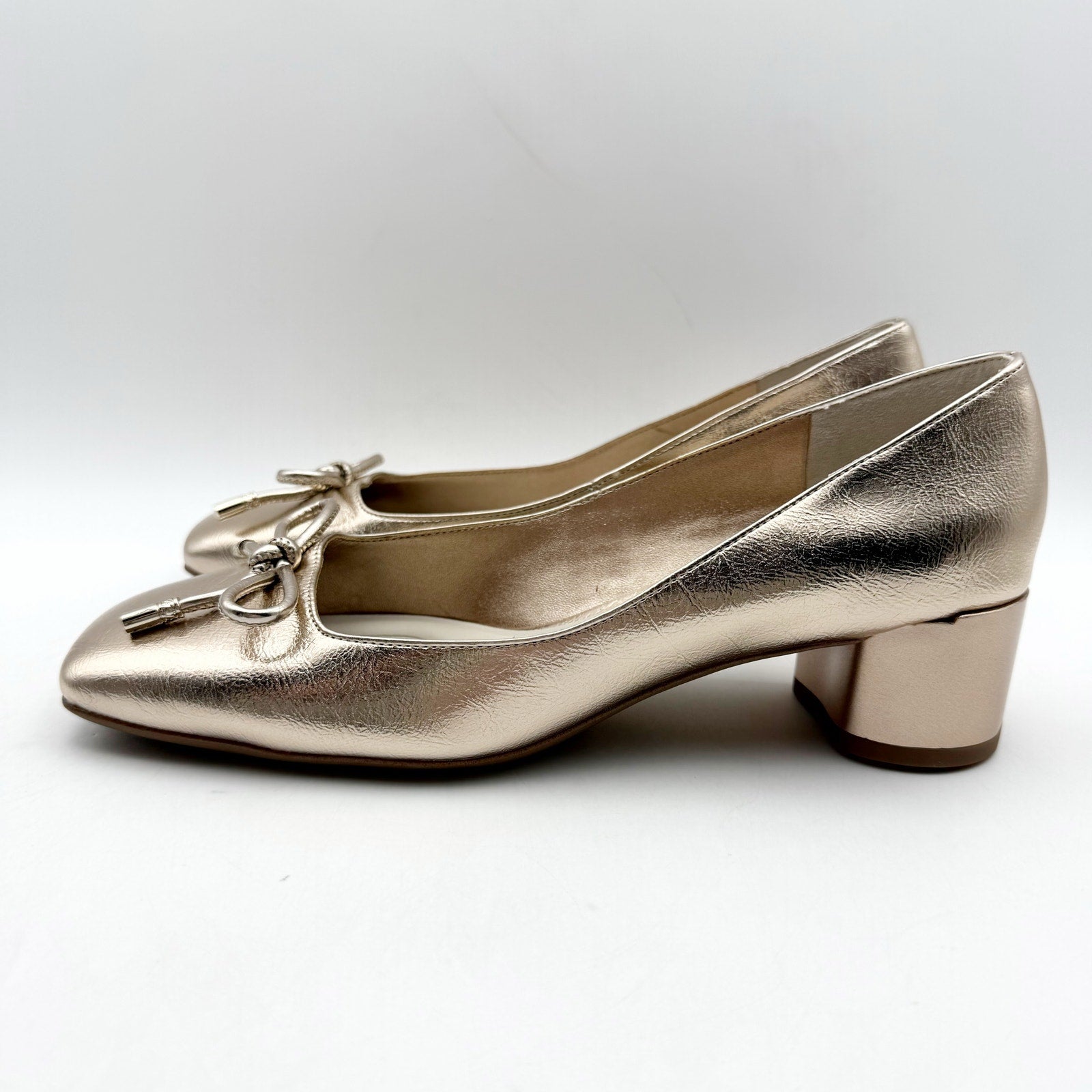 Franco Sarto Womens Natalia Pumps US 6.5 M EU 36.5 Rose Gold Leather NIB