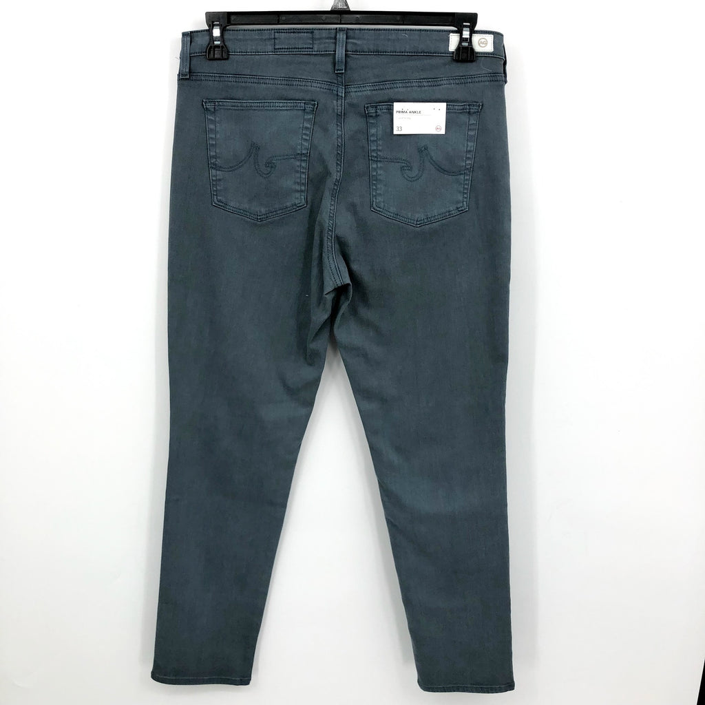 AG ADRIANO GOLDSCHMIED Prima Ankle Cigarette Jeans Size 33 US 16 BLUE GREY NWT