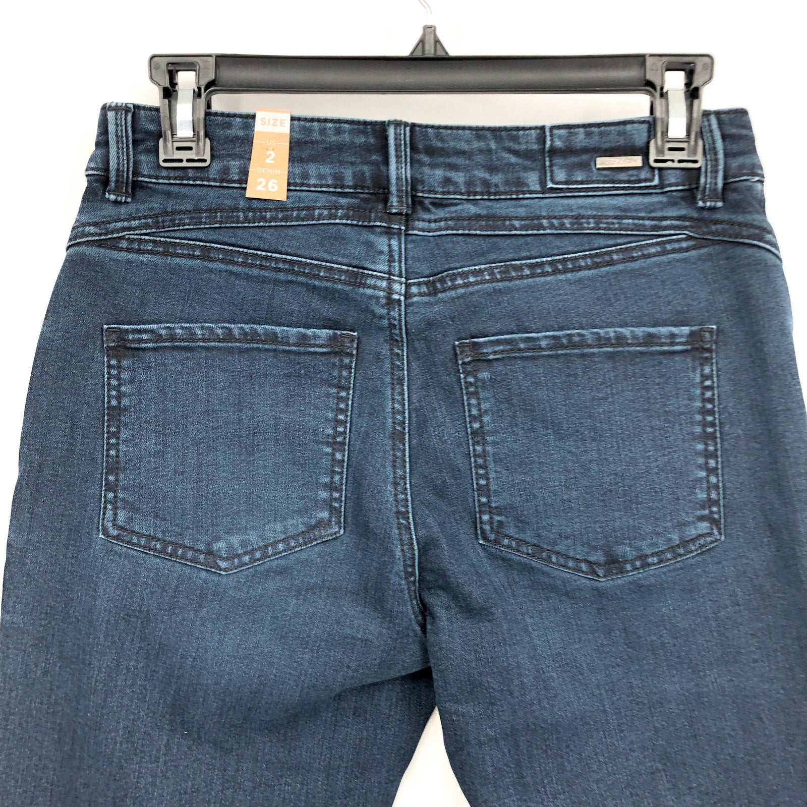 PRANA Women's Buxton Jeans Size 2 26x27 Deep Blue Stretch Mid-Rise Boyfriend NWT