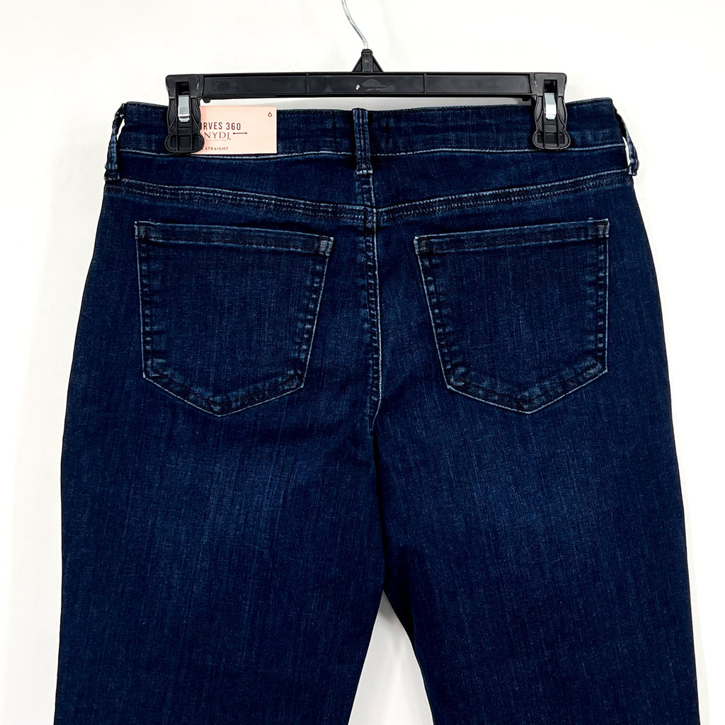 NYDJ Curves 360 Womens Slim Straight Crop Jeans Size 6 Mesquite Blue NWT