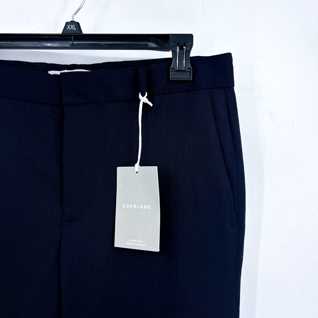 EVERLANE Men's The Italian Wool Pants 34x34 Navy Stretch Flat Front NWT