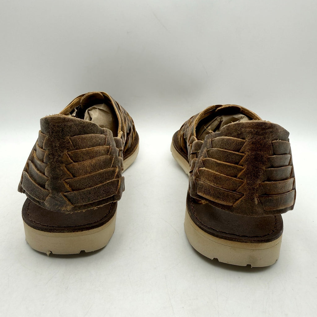 Brand X Womens Huarache Sandals US 8.5 Dark Brown Leather Woven NWOB