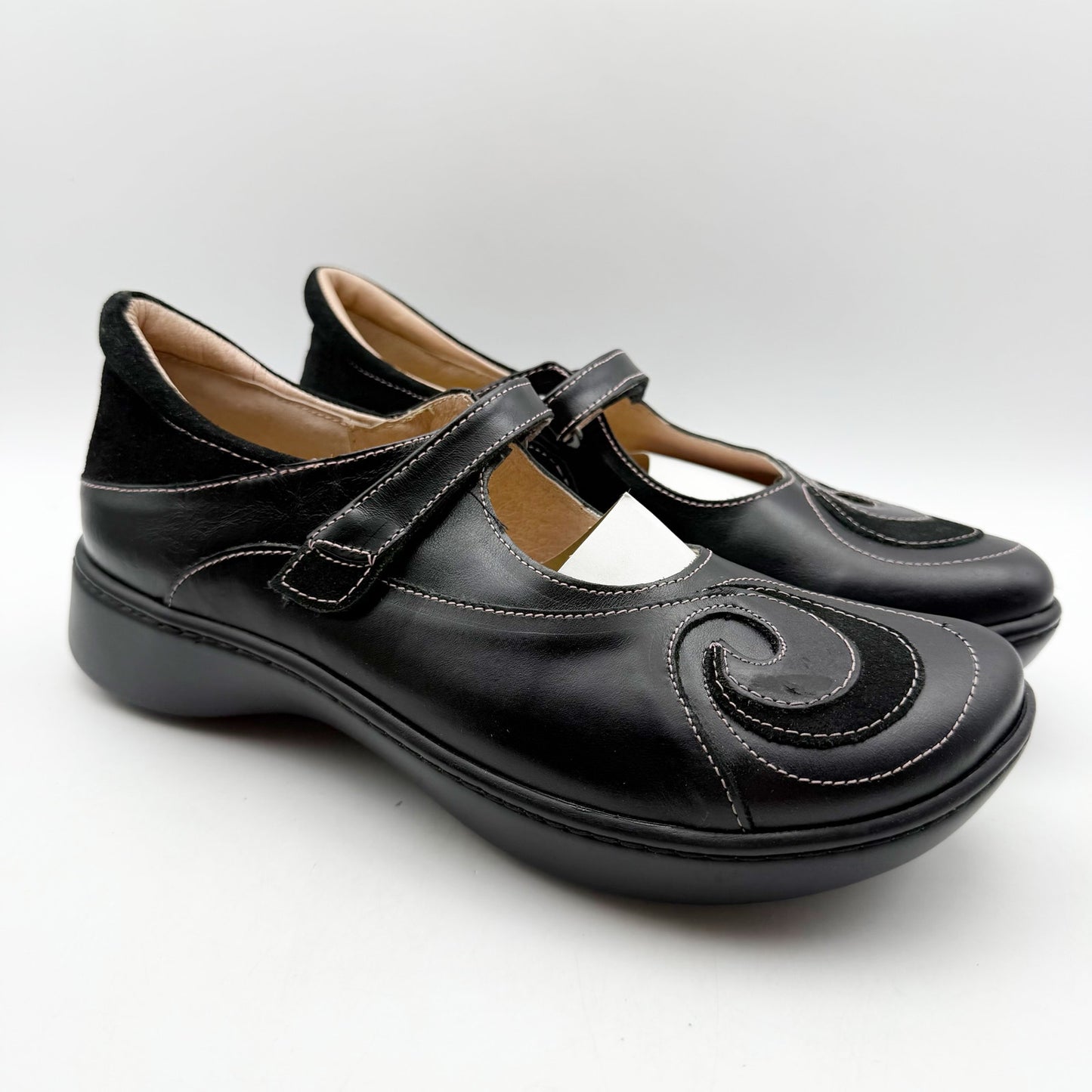 Naot Womens Sea Mary Jane Shoes EU 42 US 11 M Black Leather NWOB